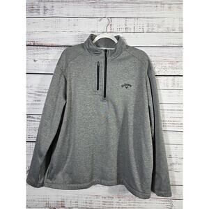 Callaway sweater mens size large Gray golf 1/4 zip pullover